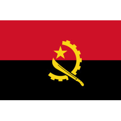 Drapeau Angola - 15 x 10 cm - Sticker/autocollant
