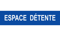 ESPACE  DÉTENTE bleu - 15x3,5cm - Autocollant(sticker)