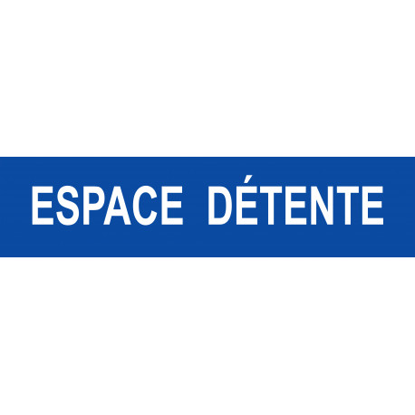 ESPACE  DÉTENTE bleu - 15x3,5cm - Autocollant(sticker)