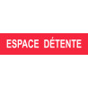 ESPACE  DÉTENTE rouge - 29x7cm - Autocollant(sticker)