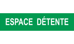 ESPACE  DÉTENTE vert - 15x3,5cm - Autocollant(sticker)