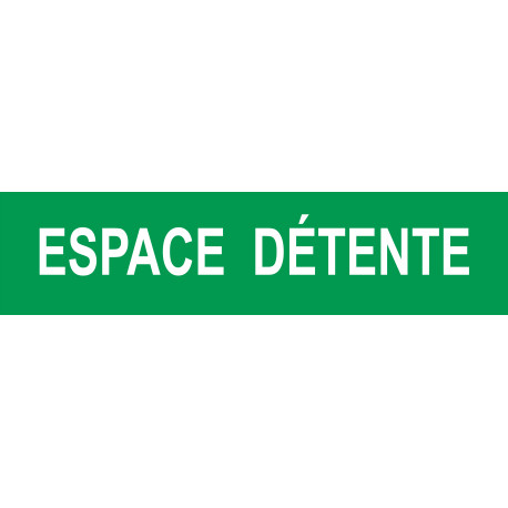 ESPACE  DÉTENTE vert - 15x3,5cm - Autocollant(sticker)