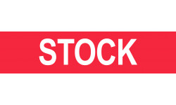 local STOCK rouge - 29x7cm - Autocollant(sticker)