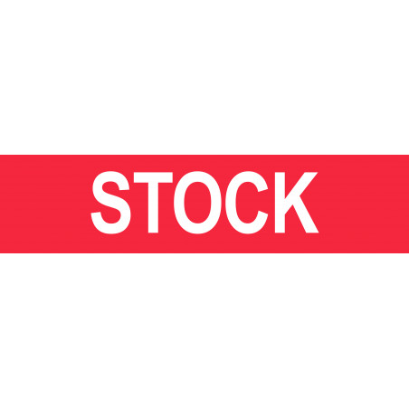 local STOCK rouge - 15x3,5cm - Autocollant(sticker)