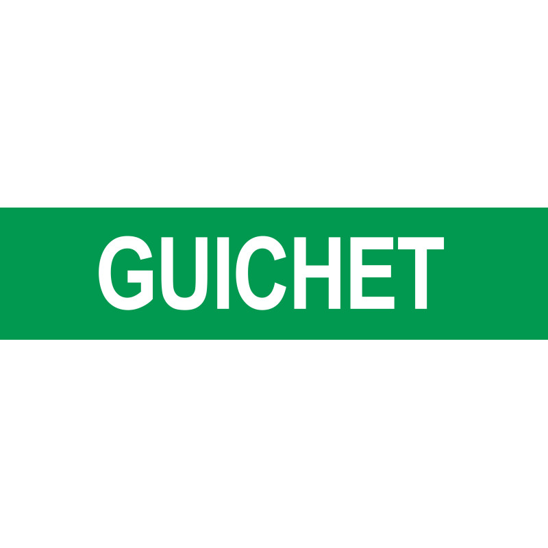 GUICHET VERT - 29x7cm - Sticker/autocollant