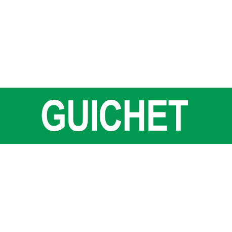 GUICHET VERT - 15x3,5cm - Autocollant(sticker)