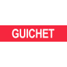 GUICHET ROUGE - 29x7cm - Autocollant(sticker)