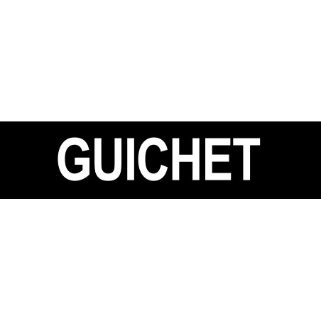 GUICHET NOIR - 29x7cm - Autocollant(sticker)