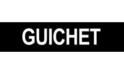 GUICHET NOIR - 15x3,5cm - Autocollant(sticker)