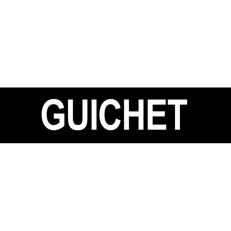 GUICHET NOIR - 15x3,5cm - Sticker/autocollant