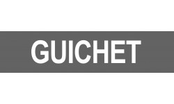 GUICHET GRIS - 29x7cm - Autocollant(sticker)