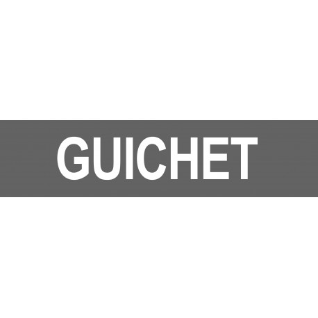 GUICHET GRIS - 15x3,5cm - Autocollant(sticker)