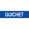 GUICHET BLEU - 29x7cm - Sticker/autocollant
