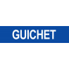 GUICHET BLEU - 29x7cm - Autocollant(sticker)