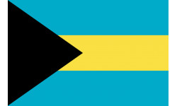 Drapeau Bahamas - 19.5 x 13 cm - Autocollant(sticker)