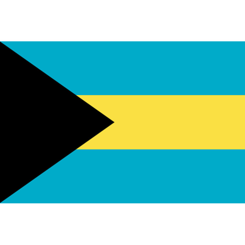 Drapeau Bahamas - 15 x 10 cm - Sticker/autocollant