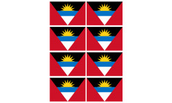 Drapeau Antigua and Barbuda - 8 stickers - 9.5 x 6.3 cm - Autocollant(sticker)