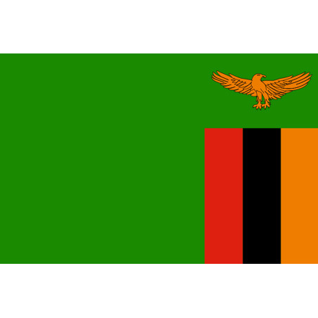 Drapeau Zambie - 5x3,3cm - Sticker/autocollant