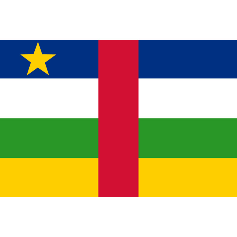 Drapeau République centrafricaine - 5x3,3cm - Sticker/autocollant