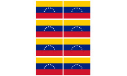 Drapeau Vénézuela - 8 stickers - 9.5 x 6.3 cm - Autocollant(sticker)