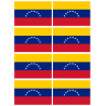 Drapeau Vénézuela - 8 stickers - 9.5 x 6.3 cm - Autocollant(sticker)