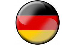 drapeau Allemand rond - 20cm - Autocollant(sticker)