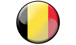 drapeau Belge rond - 10cm - Autocollant(sticker)