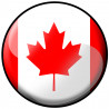 Sticker / autocollants : drapeau Canadien rond - 15cm