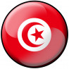 drapeau Tunisien rond - 10cm - Autocollant(sticker)