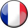 drapeau Français rond - 15cm - Autocollant(sticker)