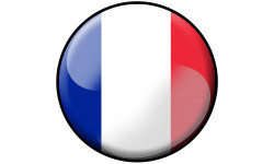 drapeau Français rond - 20cm - Autocollant(sticker)