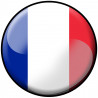drapeau Français rond - 5cm - Autocollant(sticker)