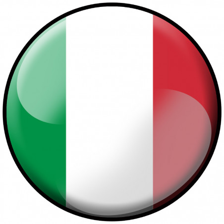 drapeau Italien rond - 20cm - Autocollant(sticker)