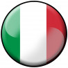 drapeau Italien rond - 10cm - Autocollant(sticker)