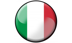 drapeau Italien rond - 5cm - Autocollant(sticker)