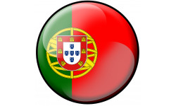 drapeau Portugais rond - 15cm - Autocollant(sticker)