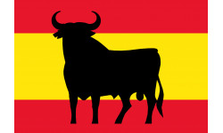 drapeau toro espagnol - 29x20cm - Autocollant(sticker)