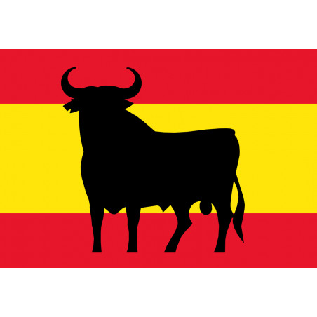 drapeau toro espagnol - 29x20cm - Autocollant(sticker)