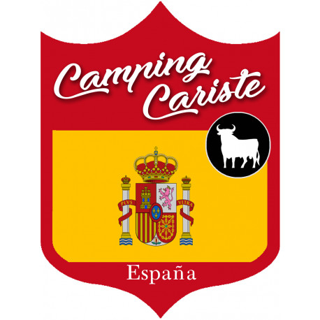 Camping car Espagne - 10x7,5cm - Autocollant(sticker)