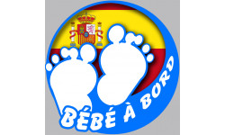 bébé à bord gars espagnol - 15cm - Autocollant(sticker)