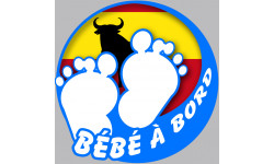 bébé à bord espagnol gars 15cm - Autocollant(sticker)