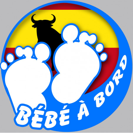 bébé à bord espagnol gars 15cm - Autocollant(sticker)