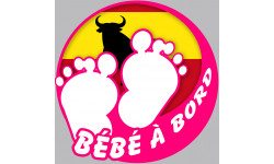 bébé à bord toro fille espagnol - 15cm - Autocollant(sticker)