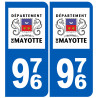 immatriculation 976 (Mayotte) - Autocollant(sticker)