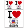 département de Mayotte - Kit 3 stickers - Autocollant(sticker)