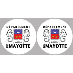 Mayotte - 2fois 10cm - Sticker/autocollant
