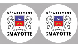 département de Mayotte - Kit 2 stickers 10cm - Autocollant(sticker)