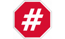 hashtag stop (10x10cm) - Autocollant(sticker)