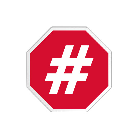 hashtag stop (10x10cm) - Autocollant(sticker)