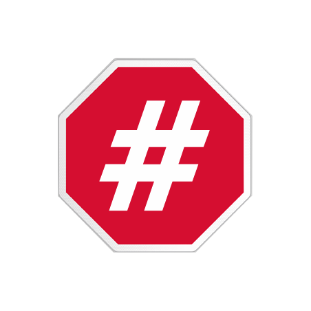 hashtag stop (10x10cm) - Autocollant(sticker)